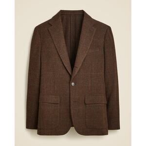 J. Crew Crosby Classic-Fit Blazer English Merino Wool Brown 38S